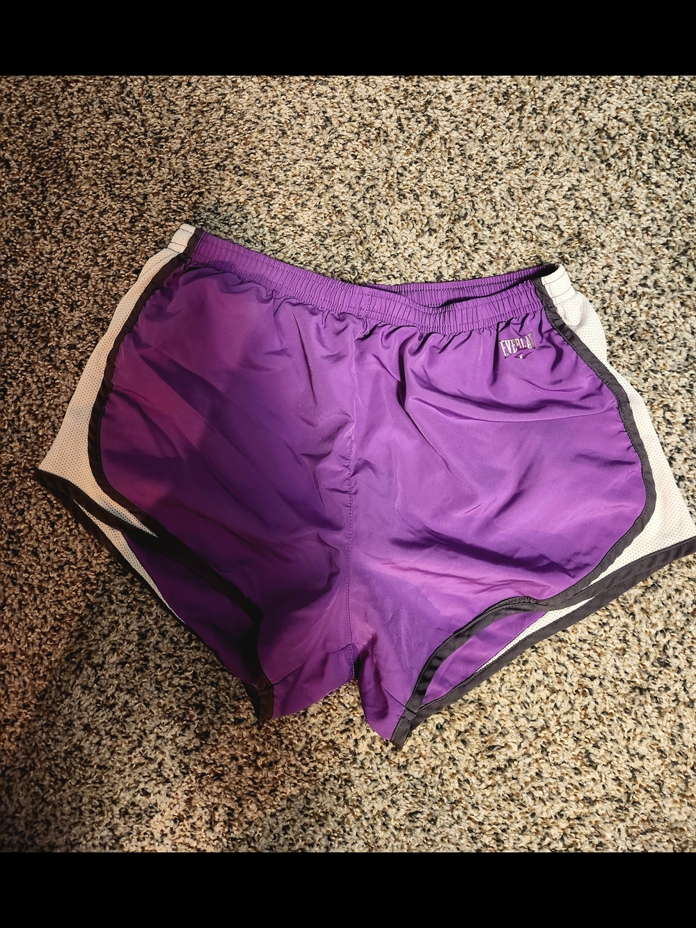 Everlast Purple Women's Athletic Shorts with White Mesh Trim